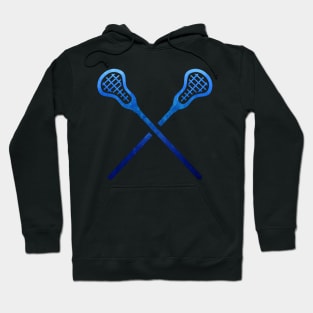 Lacrosse Stick Dark Blue Hoodie